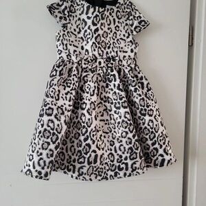 Primark Black and White Leopard Print Kids Dress